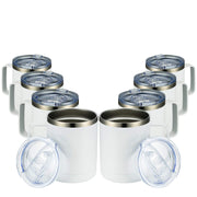 MEWAY 12oz Coffee Mug With Handle and Sliding Lid,Stainless Steel Travel Tumbler Cup with Handle,Double Wall Vacuum Insulated Camping Cup for Hot & Cold Drinks Tea (Purple,Set of 1)