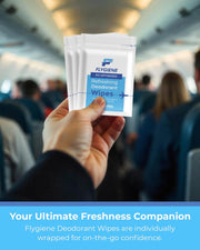 Underarm Wipes for Men & Women – Compact, TSA-Approved, & Convenient Travel Wipes for On-the-Go Freshness - Deodorant Wipes Individually Wrapped – 10 Packs