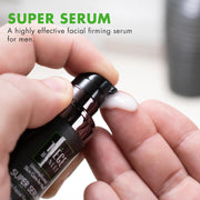 Tiege Hanley Anti-Aging Face Serum, SUPER SERUM (2-Pack) - Skin Tightening Facial Serum for Men - Mens Serum For Face with Sodium Hyaluronate & Retinyl Palmitate for Smoother & Tighter Skin, 0.5 Fl Oz