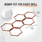 Yes4All Hex Agility Rings/Speed Rings with Carrying Bag – Hexagon Rings, Agility Hurdles for Agility Footwork Training