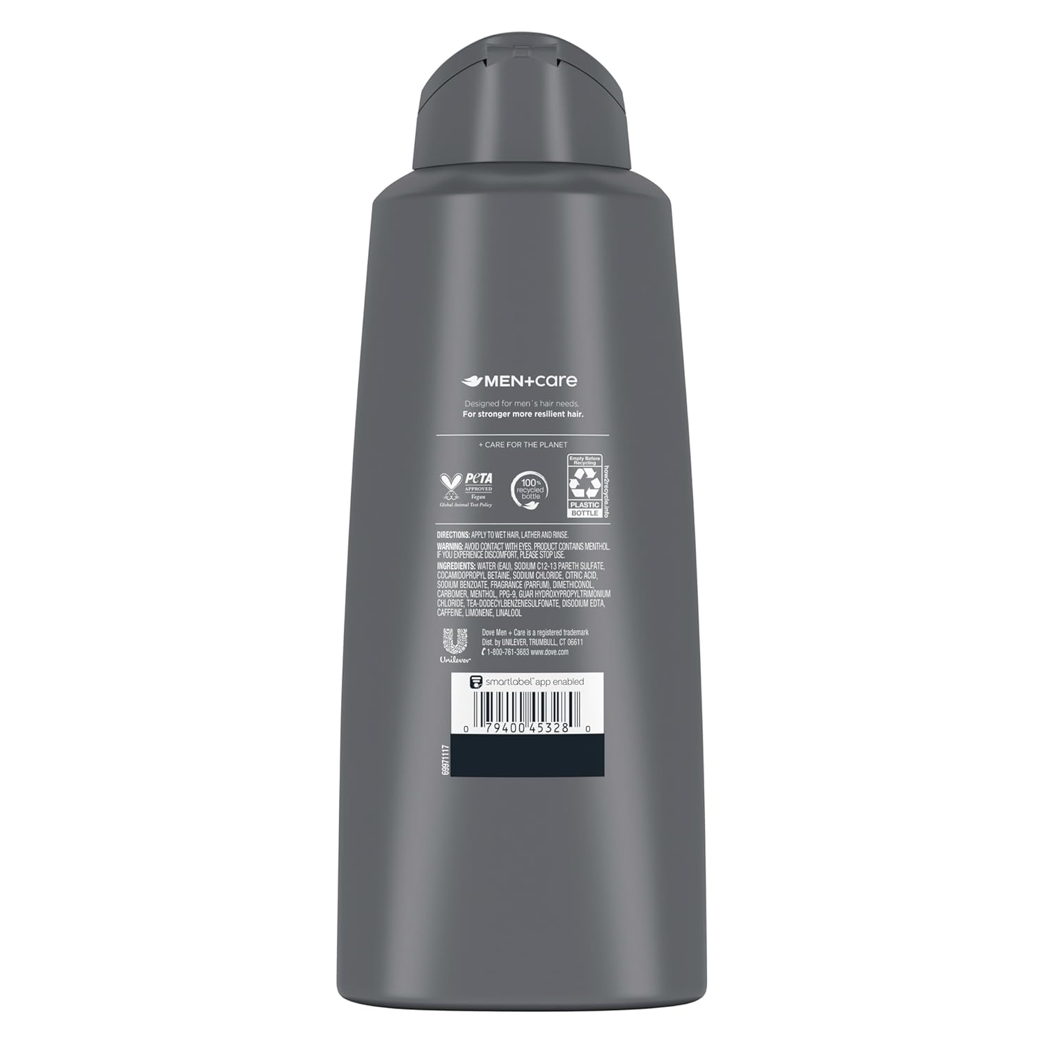 DOVE MEN + CARE Fortifying 2-in-1 Shampoo and Conditioner Fresh and Clean with Caffeine For Everyday Care Helps Strengthen and Nourish Hair 20.4 oz