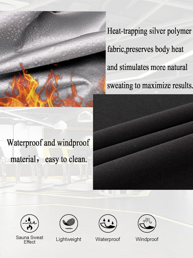 SEXYWG Sauna Suits for Men Workout Sauna Jackets Zipper Sweat Jackets Gym Heat Trapping Hoodie Top Shaper Long Sleeve Suits