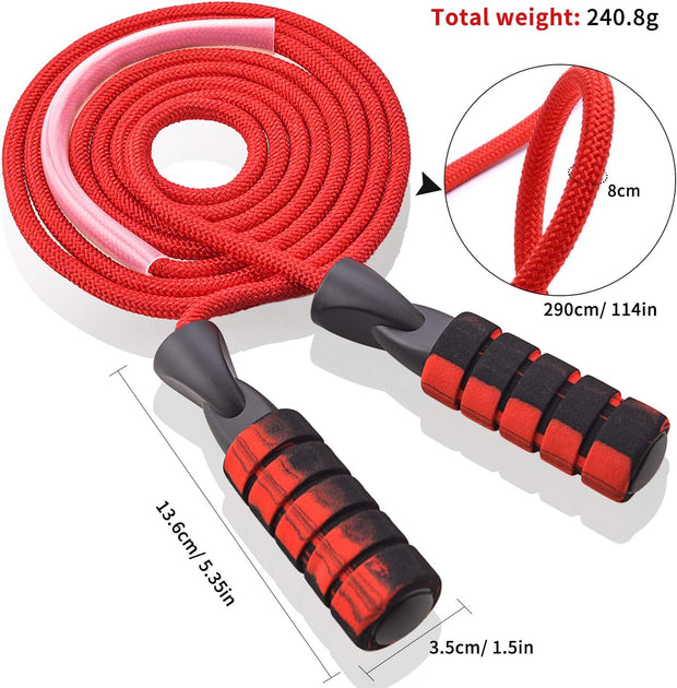 Jump rope, Professional Weighted Jump rope workout, Adjustable Tangle-Free with Ball Bearings Exerciser Jump ropes for Cardio, Endurance Training, Fitness Workouts, Jumping Exercise