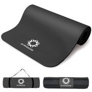 1/2-Inch Extra Thick NBR Yoga Mat with Enhanced Stability - Textured Design, Lightweight Mat with Carrying Strap & Case for Yoga, Pilates, Gym & Home Use (Multiple Colors)