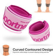 Sportneer Ankle Weights 0.5/1/2/3/5 LBS 1 Pair Wrist Leg Arm Weights for Women Men Kids Child with Adjustable Straps, Strength Weighted for Jogging Running Walking Fitness Gym Workout