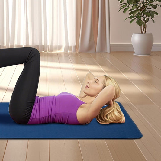 FLEXISPOT Yoga Mat, Exercise Yoga Mat with Non-Slip Design, Professional TPE Exericise Mat, Multi-Purpose Workout Mat for Women, Pilates Fitness and Floor Exercises.