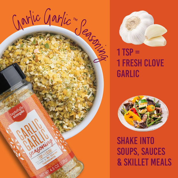 Tastefully Simple Garlic Garlic Seasoning, 4.5 Ounce