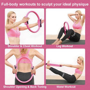 Pilates Ring and Ball Set, Pilates Ring Fitness Trainer, Booty Bands Stretching Equipment Pilates Mini Exercise Ball for Legs Arms and Thighs, Workout at Home Workout Equipment Women