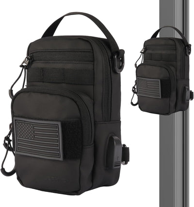 LEPHYON Magnetic Gym Bag, Small Gym Bag for Men & Women, Crossbody Sling Bags with Strong Magnets, USB Charging Port, Multi-Carry Design, Perfect for Travel Workout Sports, Best Gift for Fitness Lover