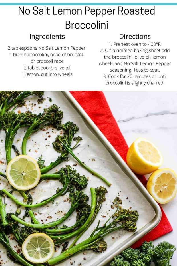 No Salt Lemon Pepper- 5.3 oz. Jar (Pack of 2) You won’t even miss the salt. Bright lemon flavor with spicy black pepper and a hint of garlic, onion and red bell pepper.