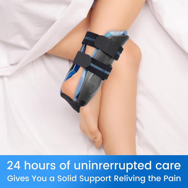 Velpeau Ankle Stabilizer Brace for Sprain, Ligament Injury (Grade 1 to 2), Tendonitis, Adjustable Stirrup Ankle Support Splint for Women and Men,Reversible Left & Right Foots,One Size(Foam Pads, Blue)