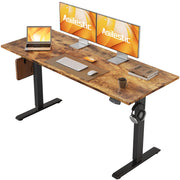 Agilestic Electric Standing Desk, 48 x 24 Inches Height Adjustable Desk, Sit Stand up for Work Office Home, Ergonomic Rising Computer Table with Memory Preset, Rustic Brown