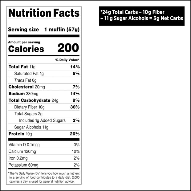 Quest Nutrition Blueberry Muffin, 10g Protein, 3g Net Carb, 2g Sugar, Protein Snack, 8 Count