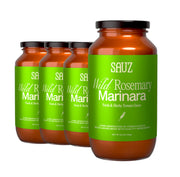 Sauz | Variety Pack, 25 Oz Jars (4-Pack), Includes Hot Honey Marinara, Creamy Calabrian Vodka, Wild Rosemary, Summer Lemon, Gluten-Free, Non-GMO, Multi-Use, Clean Ingredients – Small Batch Craft Sauces