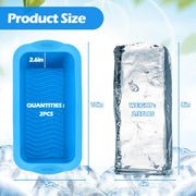 XANGNIER Extra Large Ice Block Mold,4 Pack 9.4lbs Ice Cubes for Cold Plunge or Coolers,Reusable Silicone Ice Molds for Ice Bath Chiller,Big Ice Tray