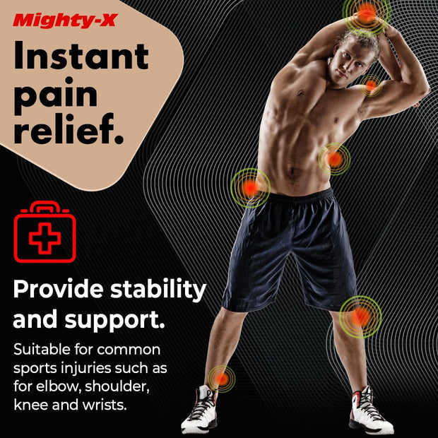 Waterproof Kinesiology Tape - 3 Rolls - Knee Support & Muscle Pain Relief - 16.4 ft Uncut Sports Kinetic Tape for Joint Stability - 50 Instructional Videos