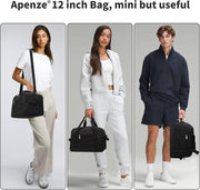 Small Gym Bag Carry On Bag - 12 in Mini Duffle Bag Lightweight for Overnight Travel（Black）