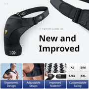 Shoulder Brace - Support & Injury Prevention Brace- Joint Pain Releaser- Shoulder Compression Wrap Strap - Adjustable Injury Accessories for Shoulders - Premium Quality Strap by FIGHTECH (Pink, L-XL)