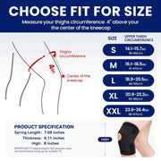 Knee Brace for Meniscus Tear, Knee Pain, Adjustable Breathable Knee Support with Side Stabilizers for Knee Pain Arthritis Recovery Joint Support, Women and Men