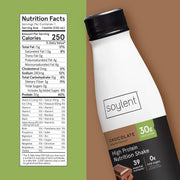 Soylent Complete Protein Shake, Chocolate, 30g Protein, Vegan, Dairy Free and 0g Sugar, Ready to Drink Protein Drinks, 11oz (12 Pack)