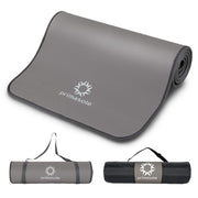 1/2-Inch Extra Thick NBR Yoga Mat with Enhanced Stability - Textured Design, Lightweight Mat with Carrying Strap & Case for Yoga, Pilates, Gym & Home Use (Multiple Colors)