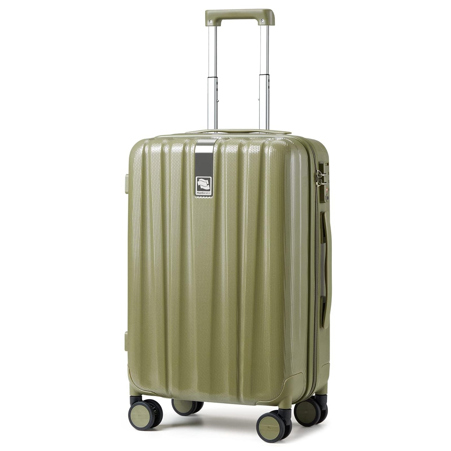 Hanke Expandable Hardshell Luggage Sets 3 Piece Extra Large Suitcases with Lock,28 Inch Luggage with Spinner Wheels, PC Travel Suitcase for Women Men 20 24 29Inch,Blackish Green
