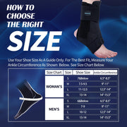 SNEINO Ankle Brace for Women & Men - Ankle Support Brace for Sprained Ankle, Ankle Stabilizer for Achilles, Tendon, Sprain, Injury Recovery, Lace up Ankle wrap for Running, Basketball, Volleyball (Medium)