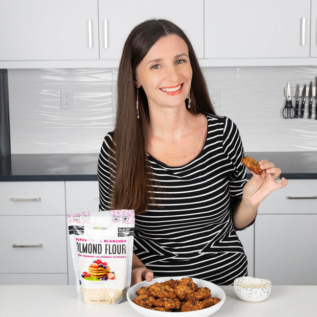 Wholesome Yum Premium Fine Blanched Almond Flour For Baking & More (16 oz / 1 lb) - Low Carb, Gluten Free, Non GMO, Keto Friendly Flour Substitute With Ground Almonds
