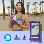 Legendary Foods 20g Protein Pastry - Low Carb Meal Replacement Bar - Low Glycemic, Gluten Free Protien Snacks - Healthy Keto Snack Box, 10x Zero Sugar Energy Bars - Bariatric Diabetic Friendly