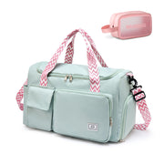 Small Gym Bag for Women, Travel Duffle Bag Carry On Weekender Bag with Shoe Compartment