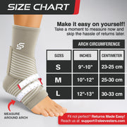 Sleeve Stars Ankle Brace for Women & Men, Ankle Wrap for Sprain, Compression Sleeve for Plantar Fasciitis Relief, Easy Customizable Support: w/ Removable Strap (Single/M:10"-12"/Black)