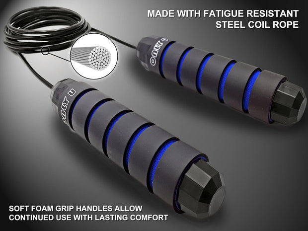 Jump Rope Workout Fitness Exercise Equipment Home Gym, Men Women and kids, Health,From Only U, (Multiple Colors)