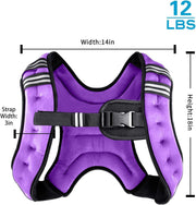 Weighted Vest Weight Vest for Men Women Kids Weights Included, Body Weight Vests Adjustable for Running, Training Workout, Jogging, Walking