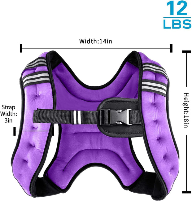 Weighted Vest Weight Vest for Men Women Kids Weights Included, Body Weight Vests Adjustable for Running, Training Workout, Jogging, Walking