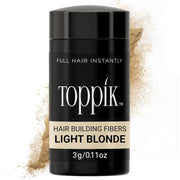 Toppik Hair Building Fibers, Light Blonde, 0.11 oz Fill In Fine or Thinning Hair, Instantly Thicker, Fuller Looking, 9 Shades for Men & Women, Keratin Protein Formula