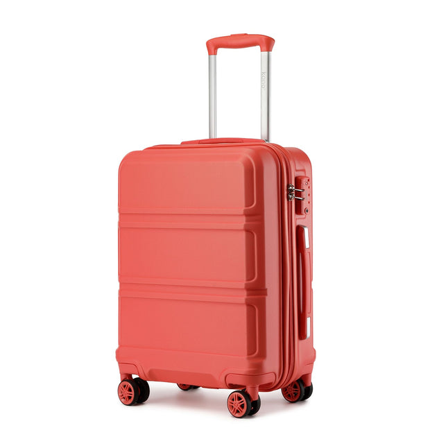 Kono 3 Piece Luggage Sets Expandable(only 28") Lightweight with Spinner Wheels TSA Lock Hardside Travel Rolling Suitcases 20in 24in 28in Carry on Pink