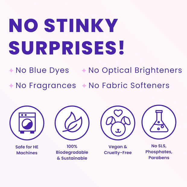 Lume Laundry Stink Eraser - Detergent Booster & Sink Soak - Eliminates Body Odor In Clothes - Odor Blasting Enzyme Blend - Makes Your Detergent Work Better - Free And Clear - 8 fluid ounces (2 Pack)