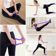 Pilates Ring Circle Fitness Set 17 pcs Equipment Accessories Workouts Includes Pilates Ball Magic Circle Yoga Ring Knee Pads and Resistance Bands for Women Set Gift for Women Weight Loss