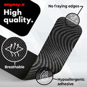 Waterproof Kinesiology Tape - 3 Rolls - Knee Support & Muscle Pain Relief - 16.4 ft Uncut Sports Kinetic Tape for Joint Stability - 50 Instructional Videos