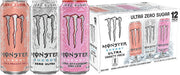 Monster Energy Ultra 3 Flavor Variety Pack, Zero Ultra, Ultra Peachy Keen, Ultra Strawberry Dreams, Sugar Free Energy Drink, 16 Ounce (Pack of 12)