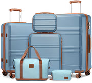 Kono 3 Piece Luggage Sets Expandable(only 28") Lightweight with Spinner Wheels TSA Lock Hardside Travel Rolling Suitcases 20in 24in 28in Carry on Pink