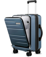 LUGGEX 28 Inch Luggage with Spinner Wheels, Expandable PC Hard Shell Checked Suitcase with Front Opening, Lightweight (Charcoal Metallic, 28 Inch)