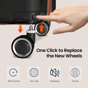 Luggage Sets 3 Piece with Spinner Wheel, Hardside Suitcase Set with TSA Lock, Expandable Lightweight Travel Luggage for Men and Women, Black