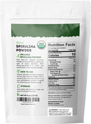 Kate Naturals Organic Spirulina Powder for Immune Support and Antioxidants. Nutrient Dense Superfood Supplement (8 oz, USDA Certified, Non-GMO, Gluten- Free)