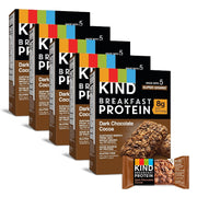 KIND Breakfast Protein Bars, Dark Chocolate Cocoa, Healthy Snacks, Gluten Free, 8g Protein, 30 Count