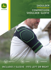 John Deere Shoulder Compression Sleeve by Copper Compression – Rotator Cuff Support for Tendonitis, Frozen Shoulder, Joint Pain & Inflammation – Seamless Knit Brace for Stability & Comfort – S/M