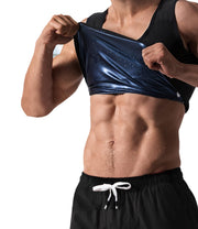 Sauna Sweat Suits Shirt Vest Waist Trainer for Men Compression Workout Shapewear Excersize Gym Clothes Working Out