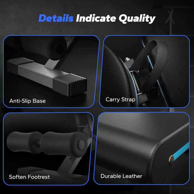 MERACH Weight Bench, Foldable Weight Benches for Home Gym with 990 LBS, Adjustable Weight Bench with 72 Training Angles, Incline Bench Press for Full Body