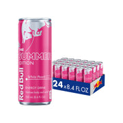 Red Bull Summer Edition Energy Drink, White Peach, 12 fl. oz., Case of 24 cans, with 114mg Caffeine, Taurine & B Vitamins