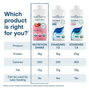 KATE FARMS Organic Nutrition Shake, Strawberry, 16g of Protein, 27 Vitamins and Minerals, Meal Replacement, Protein Shake, 11 Fl oz (6 Pack)